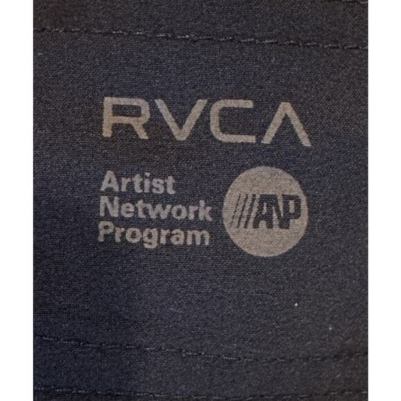 RVCA Men’s Size 36 Striped Board Shorts Swim Green Brown Black By PM Tenore - Picture 5 of 8